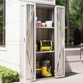 thumbnail image 1 of YODOLLA Outdoor Metal Storage Cabinet with Locking Doors and Adjustable Shelves for Home, Office,Garden(White), 1 of 10