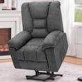 thumbnail image 1 of YODOLLA Power Lift Chair for Elderly, Heated Vibration Massage & USB charging port, Fabric Grey, 1 of 7