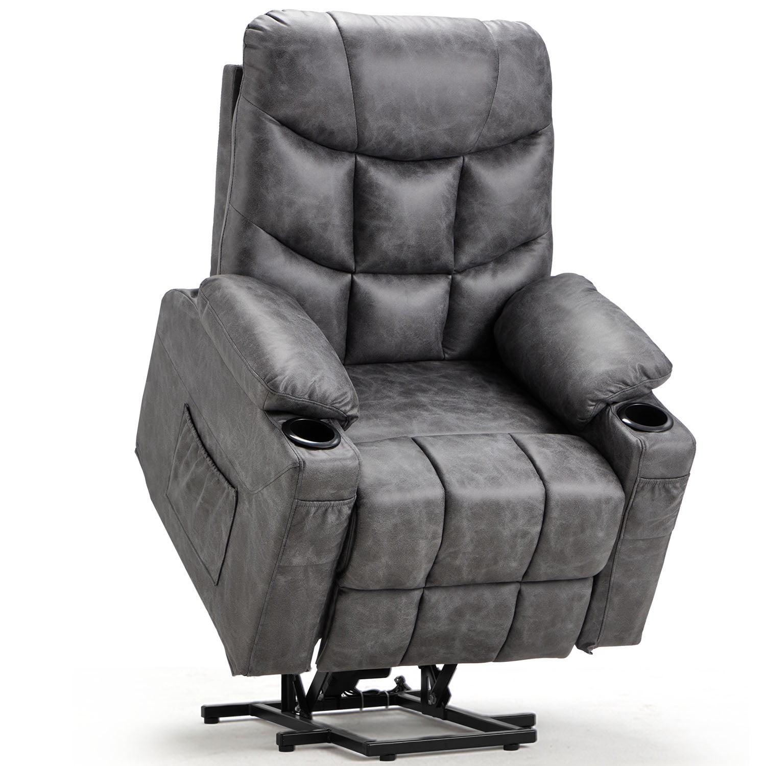 YODOLLA Large Power Lift Recliner for Elderly Heavy Duty Faux Leather ...