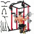 thumbnail image 1 of YODOLLA Power Rack Cage, 2000lbs Squat Rack with LAT Pulldown and Cable Crossover Machine, Multi-Function Home Gym Strength Training Equipment with Pulley System, 1 of 7