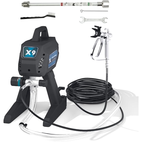 YODOLLA 700W Airless Paint Sprayer, 2900 PSI 0.39 GPM High-Flow Stand Paint Sprayer with 4 Modes, Stepless Pressure Control, 25FT Hose & Extension Rod for House Painting