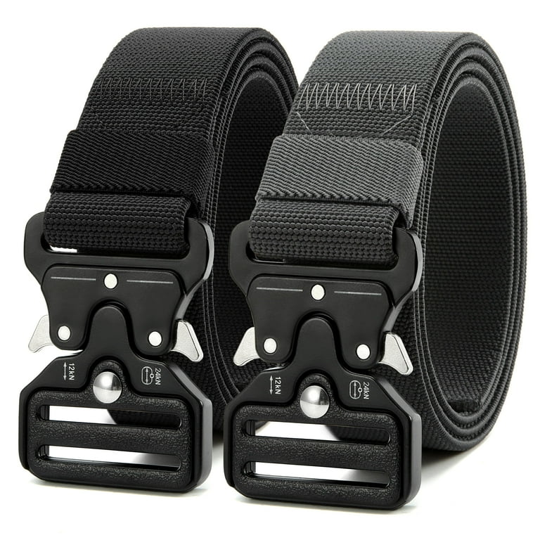 YOETEY Mens Belts 2 Pack Nylon Belts for Men Heavy Duty Web Belts with Quick Release Buckle 1.5 Walmart