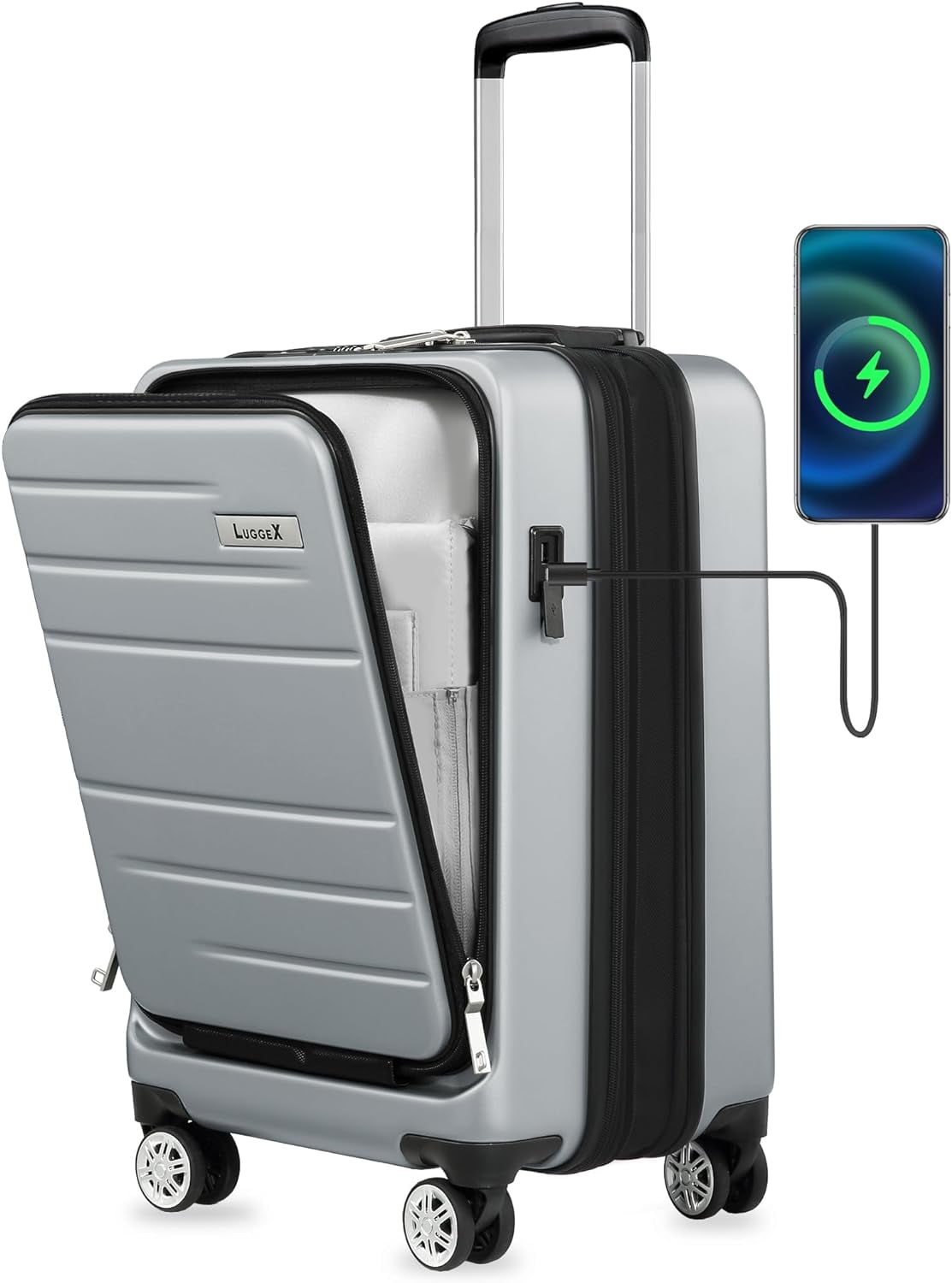 YOETEY Carry on Luggage 22x14x9 Airline Approved PC Hardshell