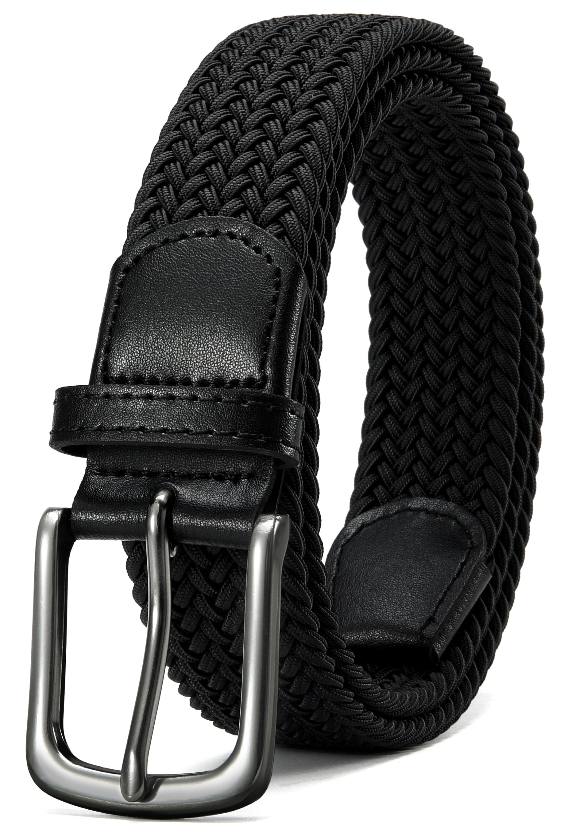 YOETEY Elastic Braided Woven Belt 1 3/8, Stretch Belts for Men