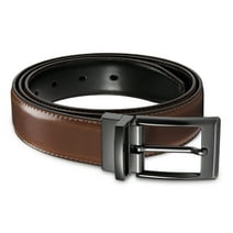 YOETEY Leather Reversible Belt for Men - Dress Casual Belt 1 1/4" - Double Style, Singular Elegance