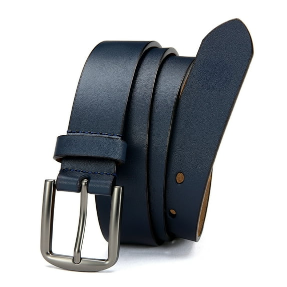 YOETEY Mens Belt Leather Belt for Jeans, Casual and Dress, Classic Style 1 3/8"(35mm)