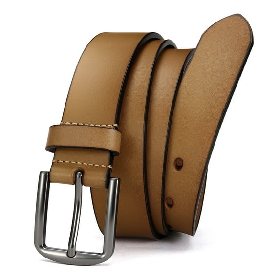 YOETEY Mens Belt Leather Belt for Jeans, Casual and Dress, Classic Style 1 3/8"(35mm)
