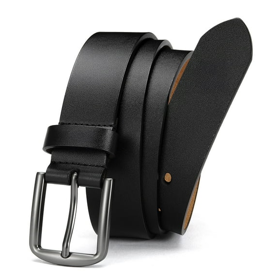 YOETEY Mens Belt Leather Belt for Jeans, Casual and Dress, Classic Style 1 3/8"(35mm)