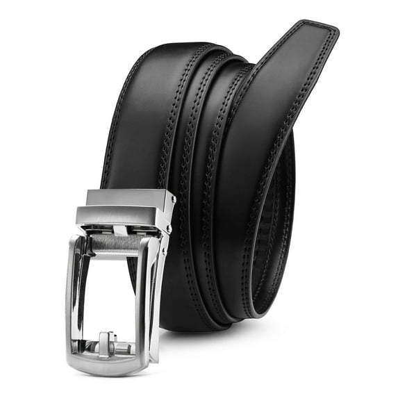 YOETEY Mens Belt Leather Ratchet Belt, Dress Belt for Men - Comfort with Click Buckle 1 1/4"(32mm)