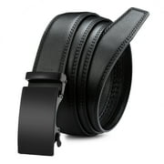 YOETEY Mens Belt, Leather Ratchet Belt, Micro Adjustable Belt Fit Dress Casual 1 3/8"(35mm)