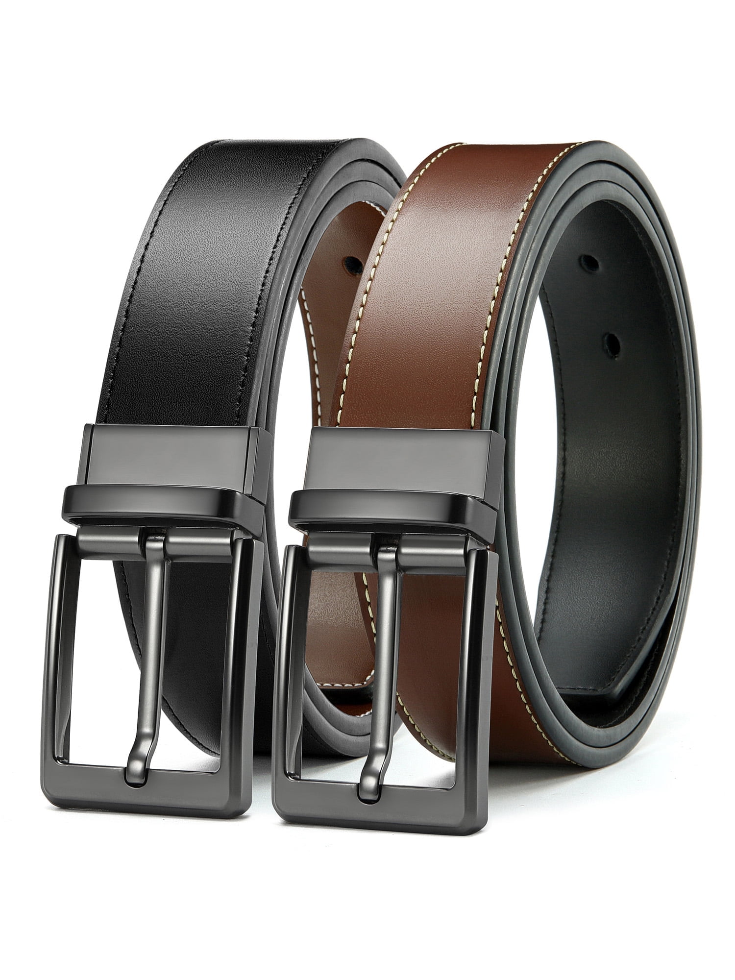 Comfort Click Men s Adjustable Belt with Buckle Simyoung Design As Seen On TV Brown Walmart