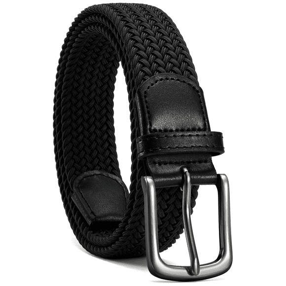 Mens Belt Wowens Belt Elastic Braided Woven Belt, Belt for Casual Golf Pants 1 3/8"(35mm)
