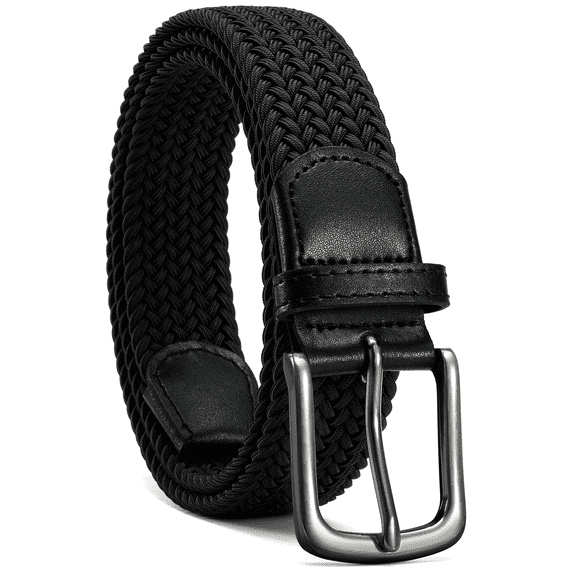 YOETEY Mens Belt Wowens Belt Elastic Braided Woven Belt, Belt for Casual Golf Pants 1 3/8"(35mm)