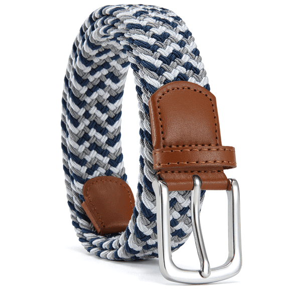 YOETEY Mens Belt Wowens Belt Elastic Braided Woven Belt, Belt for Casual Golf Pants 1 3/8"(35mm)
