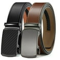 thumbnail image 1 of YOETEY Mens Belts 2 Pack, Ratchet Belts for Men - Adjustable Fit, Effortless Style 1 3/8"(35mm), 1 of 7