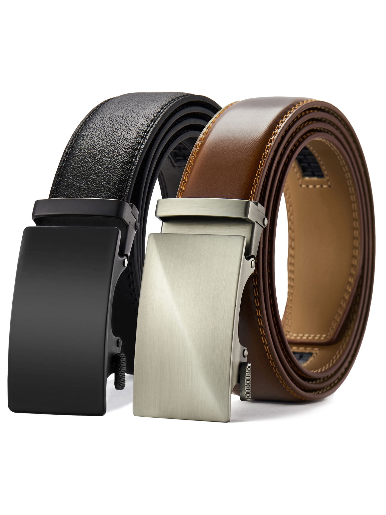  Belts For Men - Mens Genuine Leather Belt for Dress & Jeans -  Big & Tall Size - Great Gift Idea (with Gift Box) : Clothing, Shoes 