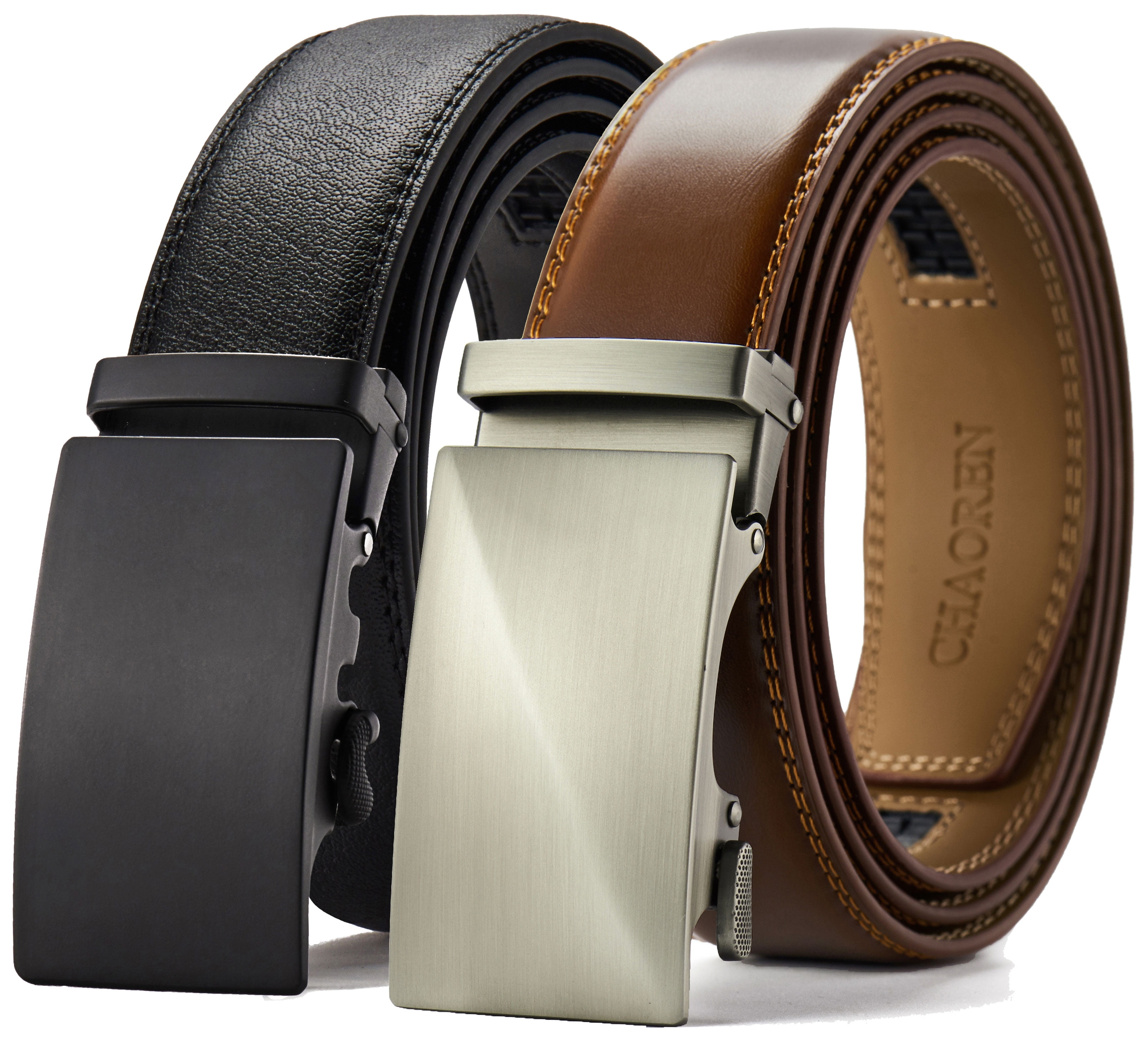 Men's Belts Leather Designer Gold Automatic Buckle Ratchet Belt for Men :  : Clothing, Shoes & Accessories
