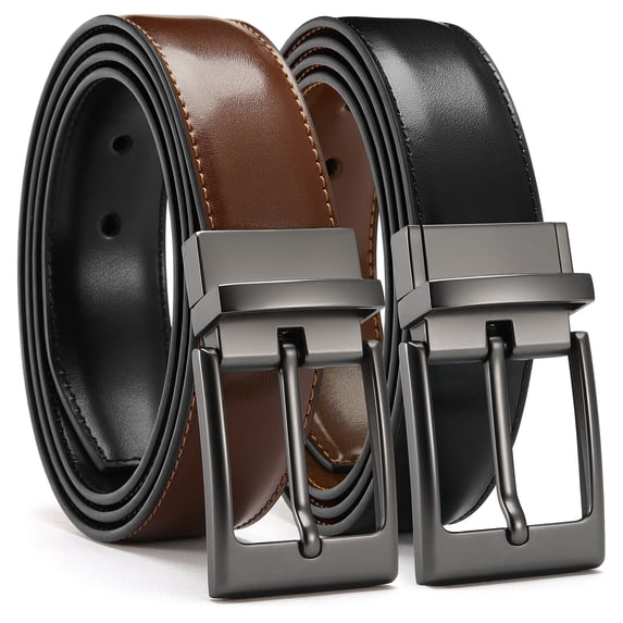 YOETEY Mens Belts Leather 1 Pack - 1.25" Reversible Belts for Men for Dress Pants