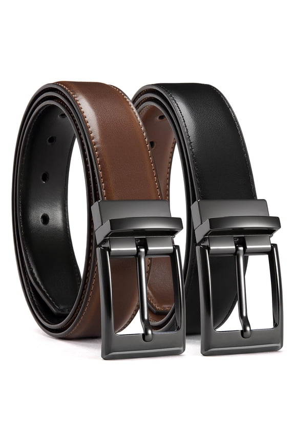 Mens Belts Leather 1 Pack - 1.25" Reversible Belts for Men for Dress Pants