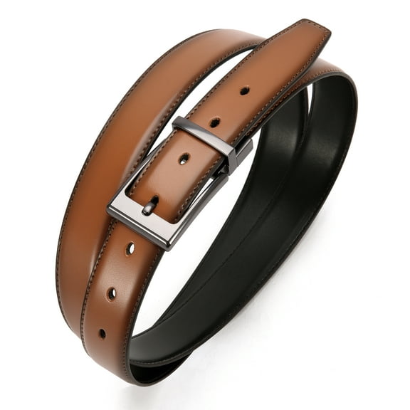 YOETEY Mens Belts Leather 1 Pack - 1.25" Reversible Belts for Men for Dress Pants