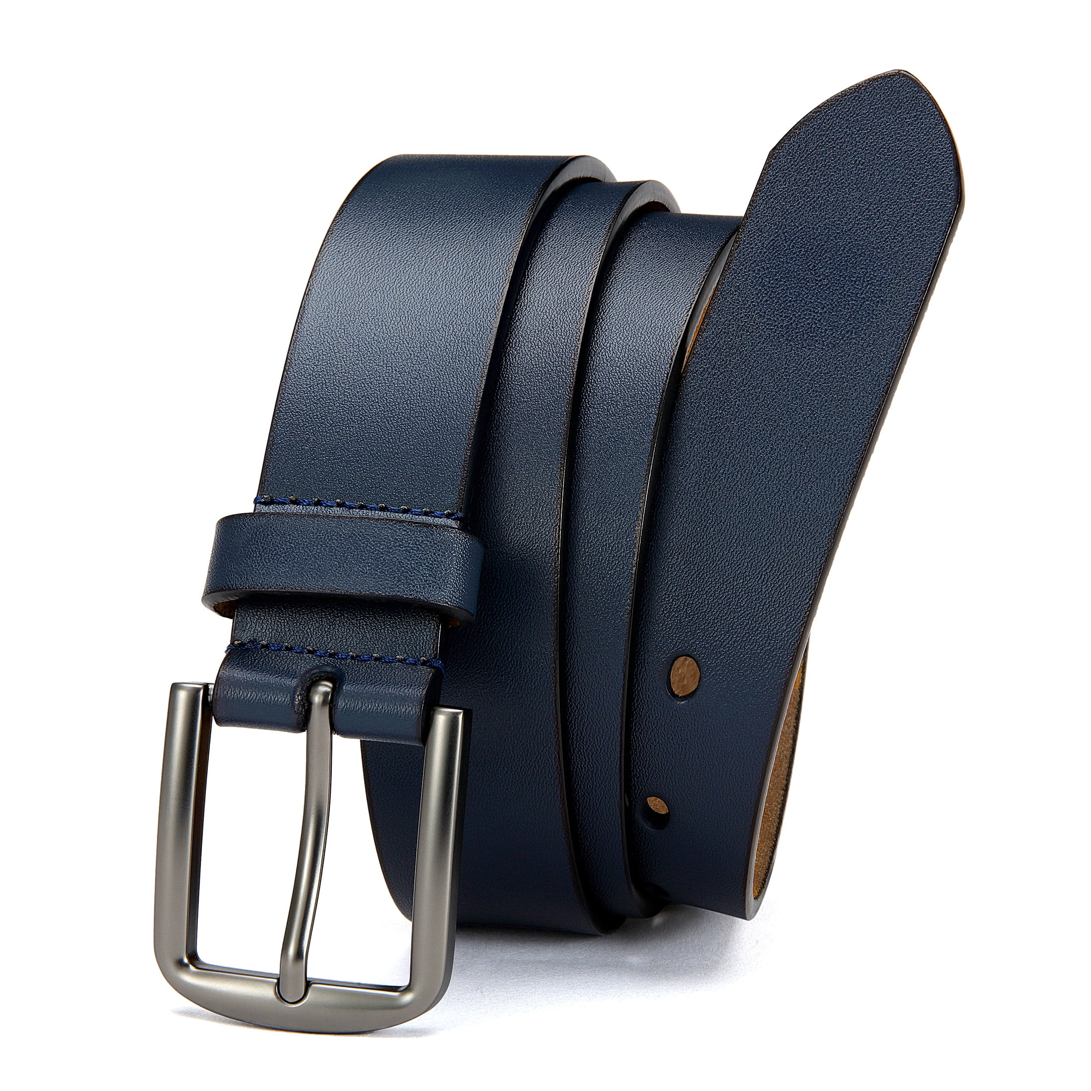 YOETEY Mens Belt Genuine Leather Belt for Jeans Casual and Dress Classic Style 1 3 8 35mm Walmart