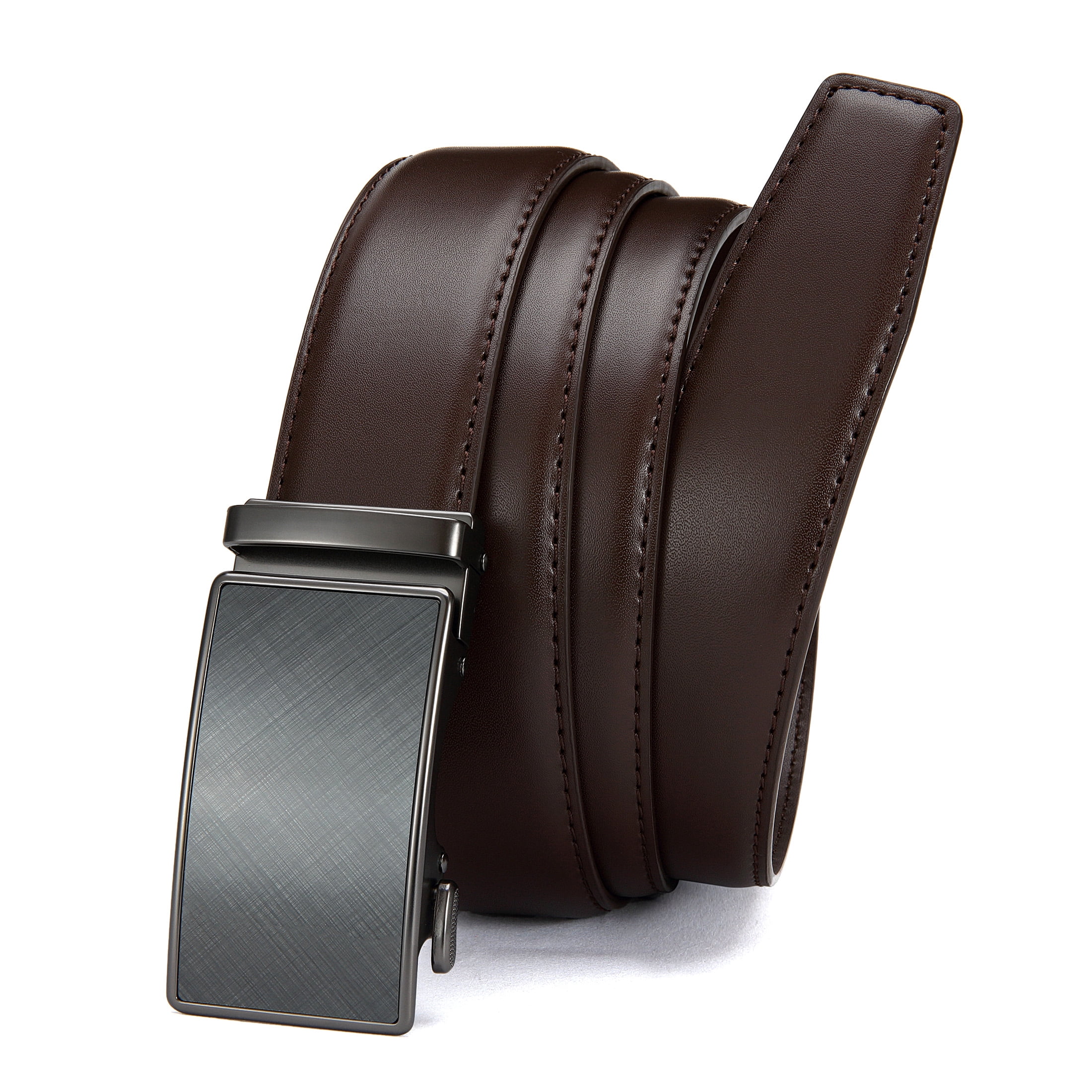 Click Belts For Men 1 1/4'' - CHAOREN Ratchet Dress Belt 2-Pack In Gift Box, No-Hole Slide Buckle