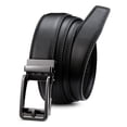 thumbnail image 1 of YOETEY Mens Belt Ratchet Leather Belt - Dress Belt with Sliding Buckle Comfort Click 1 3/8"(35mm), 1 of 10