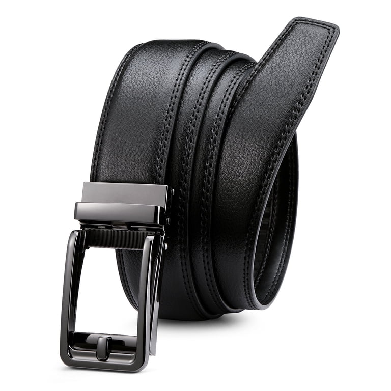 YOETEY Mens Belt Ratchet Leather Belt Dress Belt with Sliding