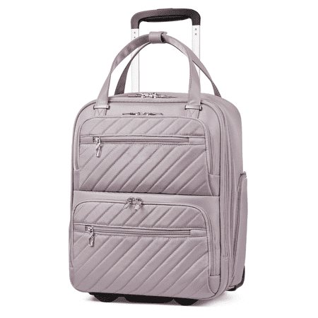 YOETEY Underseat Carry on Luggage - Softside Lightweight Suitcase with Wheels for Adult Trip 16 inch