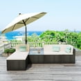 thumbnail image 1 of YOFE 4-Seat Outdoor Sectional Sofa Sets for Garden Porch, 5 PCS Outdoor Dining Set w/Beige Cushion, Single Sofas, Corner Sofa, Ottoman, Coffee Table, Black Wicker Rattan Outdoor Patio Furniture, D2663, 1 of 12