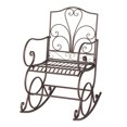 thumbnail image 1 of YOFE Patio Rocking Chairs, Single Rocking Chair with 30° Shaking, Wide Back, Handrest, Outdoor Rocker Chair for Patio Backyard Garden Porch, Retro Wrought Iron Bistro Rocking Chairs, D5290, 1 of 6