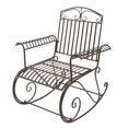 thumbnail image 1 of YOFE Patio Rocking Chairs, Single Rocking Chair with 30° Shaking, Wide Back, Handrest, Outdoor Rocker Chair for Patio Backyard Garden Porch, Retro Wrought Iron Bistro Rocking Chairs, D5289, 1 of 13