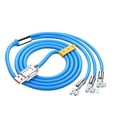 thumbnail image 1 of 100W Rotating 3-in-1 Charging Cable, Fast Charger Cord with Reinforced Braiding for Phones, Tablets, & Laptops, 1 of 5