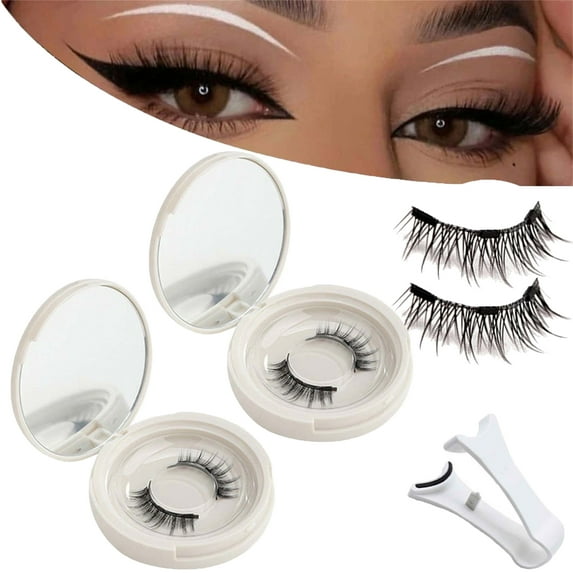 YOFOKO Magnetic Eyelashes, Magnetic Lashes with Applicator, Reusable Natural Look Magnetic Lashes, Light Weight and Waterproof Long Lasting Magnetic Eyelashes No Glue