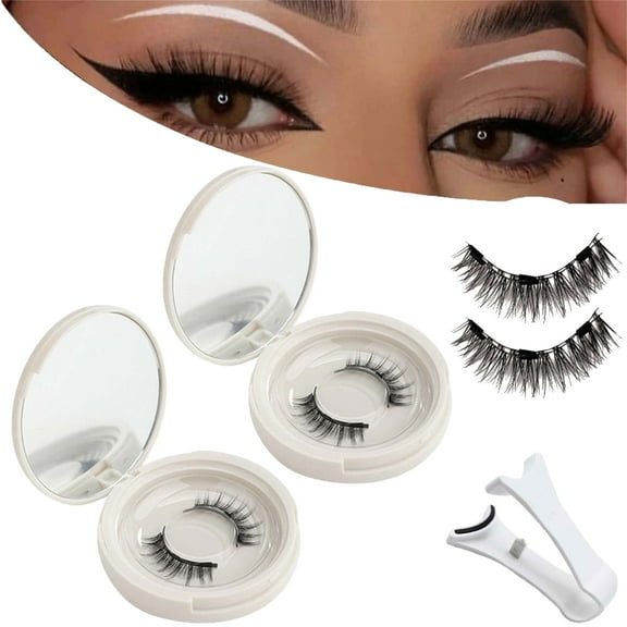 YOFOKO Magnetic Eyelashes, Magnetic Lashes with Applicator, Reusable Natural Look Magnetic Lashes, Light Weight and Waterproof Long Lasting Magnetic Eyelashes No Glue