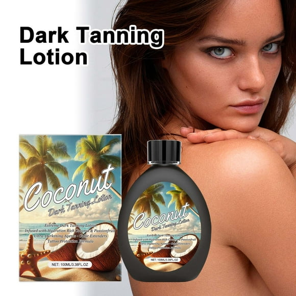 YOFOKO Tanning Lotion Accelerator - For Indoor Tanning Beds and Outdoor Sun Tan - Safe for Face, Body and Tattoos - With Coconut Oil - No Bronzer