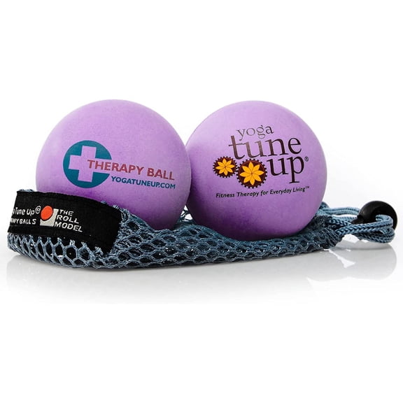 YOGA TUNE UP Therapy Balls Trigger Point Massage Balls in Tote for Pain Relief, Deep Purple