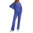 thumbnail image 1 of YOGAFOX Fuzzy Fleece Lounge Sets for Women 2 Piece Pajama Set Long Sleeve Loungewear Wide Leg Pants Outfits S-XL, 1 of 5