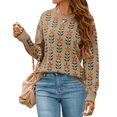 thumbnail image 1 of YOGAFOX Women's Cute Long Sleeve Sweater 2025 Fall Printed Oversized Knit Pullover Tops Trendy Clothes S-XL, 1 of 5