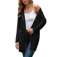 thumbnail image 1 of YOGAFOX Women's Fall Lightweight Open Front Cardigan Long Sleeve Button Down Loose Outwear with Pockets S-XXL, 1 of 5