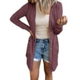 thumbnail image 1 of YOGAFOX Women's Fall Lightweight Open Front Cardigan Long Sleeve Button Down Loose Outwear with Pockets S-XXL, 1 of 2