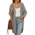thumbnail image 1 of YOGAFOX Women's Fall Waffle Sweater Cardigan Batwing Long Sleeve Loose Open Front Knit Coat S-XXL, 1 of 5