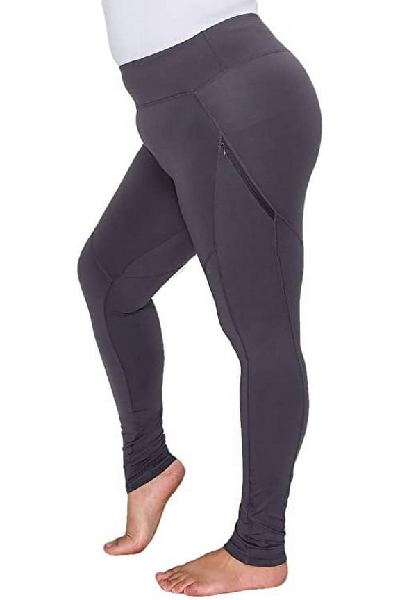 Women's Yoga Workout Leggings – Plus Size High Waisted 4 Way Stretch with Zipper Pocket Casual Active Pants …
