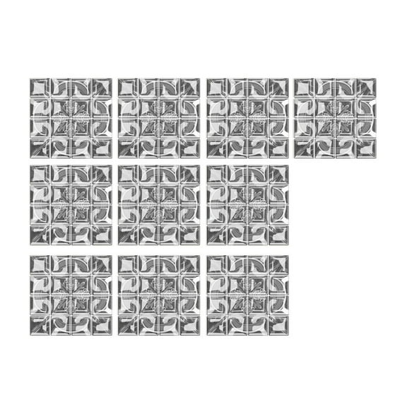 YOHAVEN 10pc 3D Crystal Tile Stickers 3.94x3.94" for Kitchen Bathroom Decor, Peel and Stick DIY Wall Tiles, Modern Home Accent, Christmas Decorations Indoor, Early Christmas Gift Ideas
