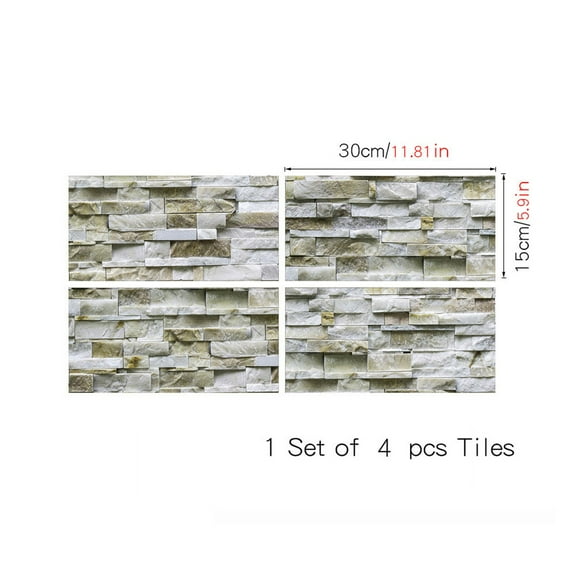 YOHAVEN 12"x6" Peel Stick Tile Stickers, Waterproof Self Adhesive Backsplash Wall Decals for Kitchen Bathroom Fireplace Home Renovation Decoration