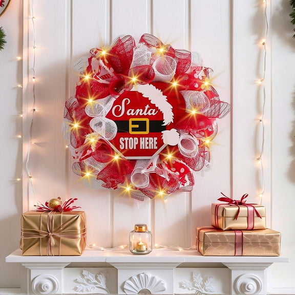 YOHAVEN 18" Front Door Christmas Wreath Artificial Flower Holiday Decoration for Indoor Outdoor Home Office Seasonal Xmas Party Decor Elegant Centerpiece Welcome Accent