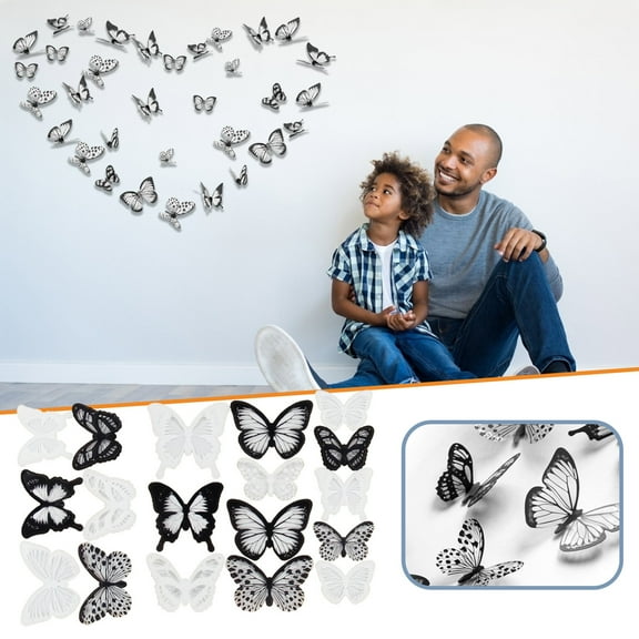 YOHAVEN 18PCS 3D PVC Wall Sticker Home Room Decoration Removable Self-Adhesive Decals for Bedroom Living Room Office Classroom Affordable DIY Decor Seasonal Wall Art Home Makeover