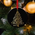 thumbnail image 1 of YOHAVEN 2023 Round Ceramic Christmas Tree Ornament Holiday Keepsake Bauble Decoration with Hanging String for Christmas Tree Mantel Shelf Party Christmas Decorations Gifts for Family Friends Adults, 1 of 7