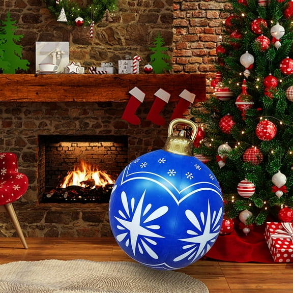 YOHAVEN 24" Outdoor Inflatable Christmas Tree Holiday Yard Porch Decorations PVC Xmas Inflatable Decor for Front Door Lawn Garden Seasonal Christmas Display Winter Party Home Decoration