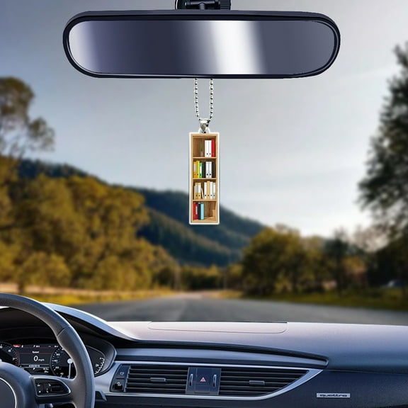 YOHAVEN 26 Letter Acrylic Keychain, Alphabet Bookshelf Pendant Personalized Initial Keychain Decorative Bag Charm for Car Rearview Mirror Purse Accessories Gift